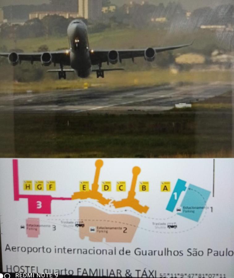 Hostel Familia Quartos Privado Proximo Aeroporto Int Guarulhos Sp Taxi 24 Hrs Exterior photo